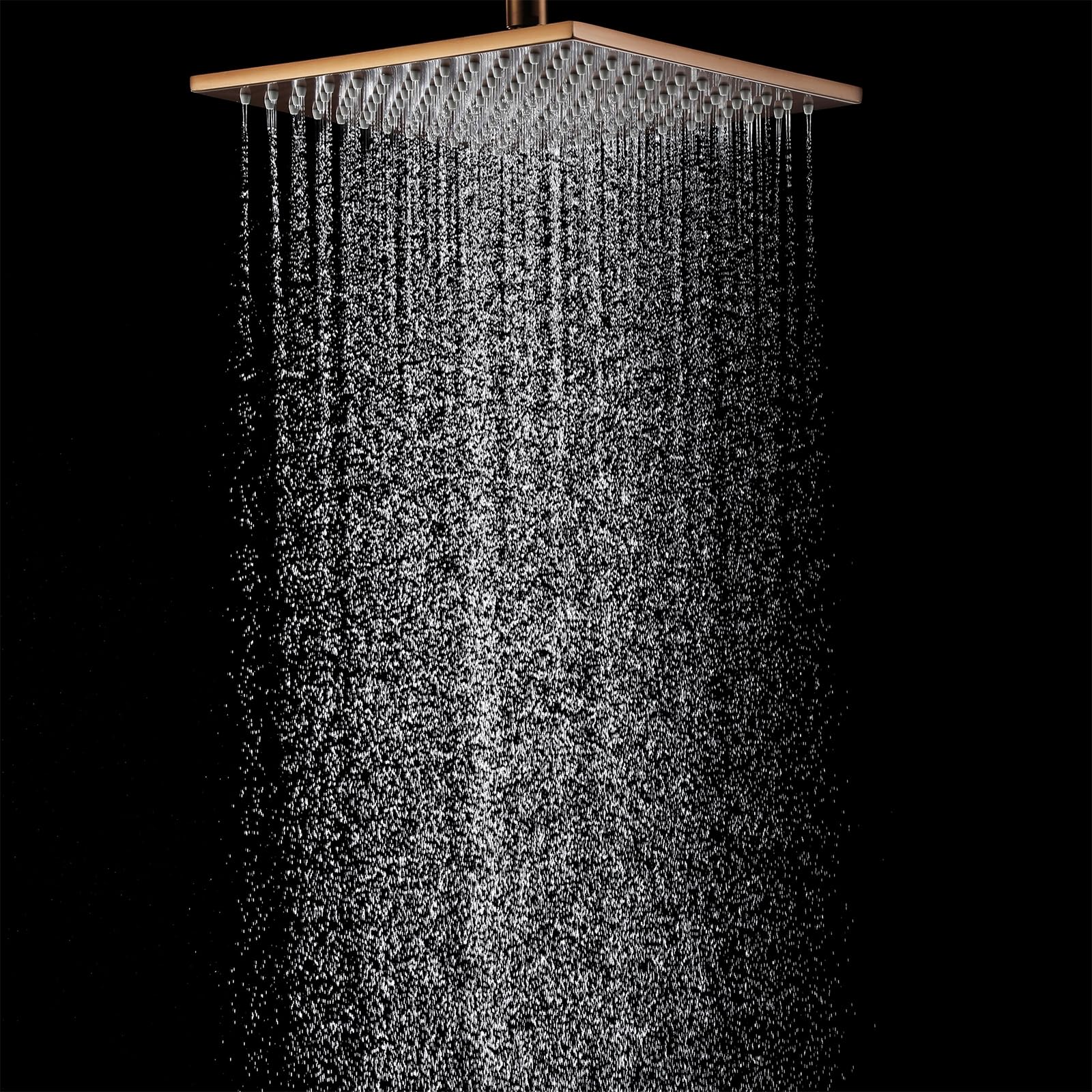 Soffione Doccia A Pioggia Da 10'', Soffione A Pioggia in Acciaio Inossidabile Ad Alta Pressione Oro Rosa, Soffioni Doccia Quadrati Grandi-Copertura Completa Del Corpo A Cascata
