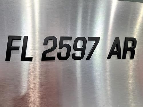 Miniatura 5 de Calcomanías de números de registro de barco con acabado negro de 3 pulgadas, 16 unidades Super Wake