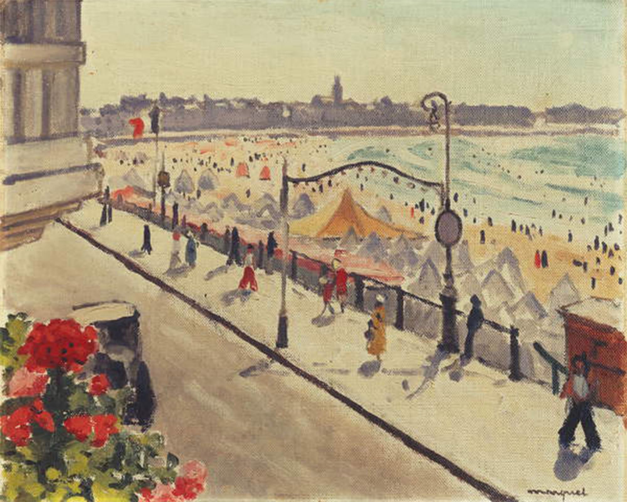 ARTXLXXBN Famous Painting Art Wall Decor Abstract Art Picture Seafront the Sands of Olonne by Albert Marquet Animal Pictures for Home Decor 60x90cm