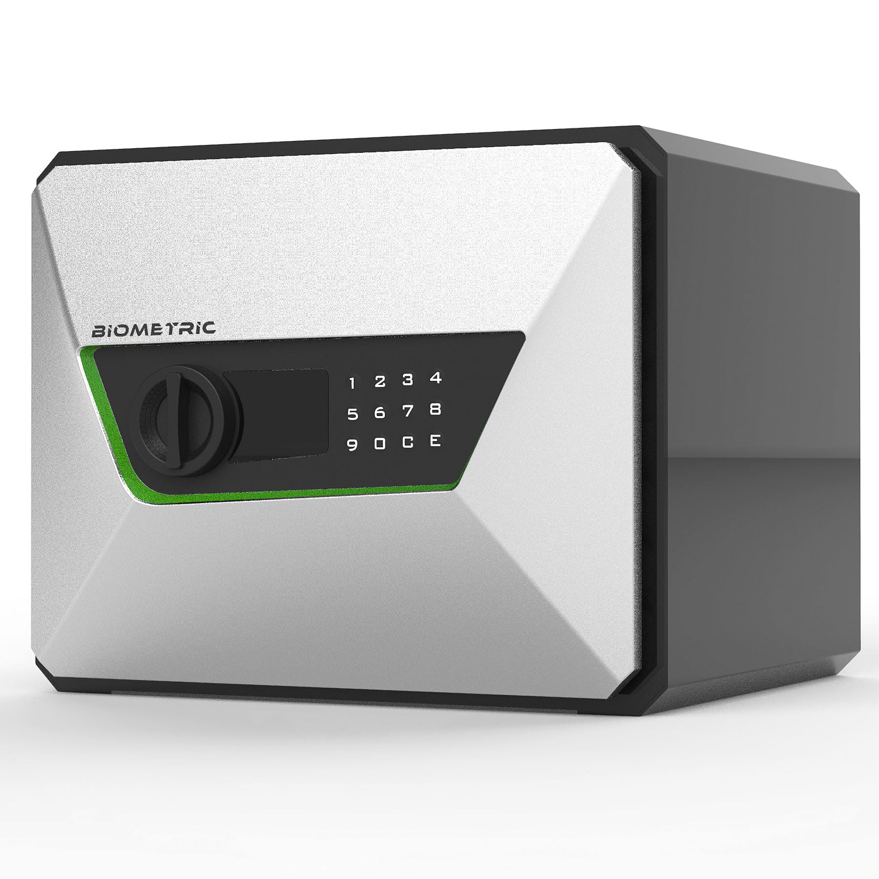 BIOMETRIC Steel Security Safe and Lock Box with Electronic Keypad, Secure Cash, Jewelry, ID Documents