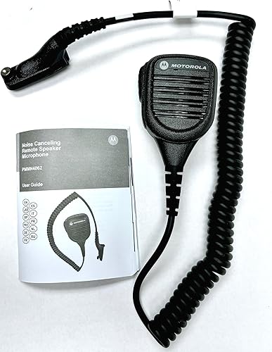 Motorola Solutions OEM PMMN4062 PMMN4062AL Micrófono de altavoz remoto Botón de emergencia Intrínsecamente seguro Cancelación de ruido IMPRES Audio