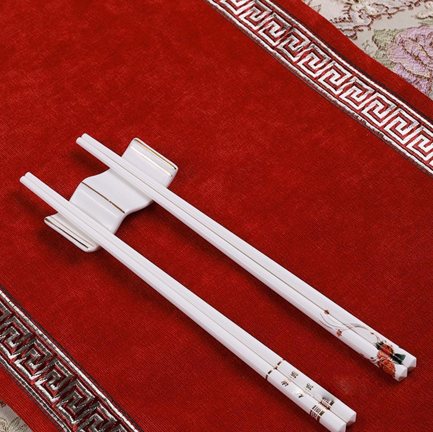 Baguettes réutilisables, baguettes réutilisables, baguettes jetables réutilisables, 10 paires de baguettes en porcelaine tendre, coffret cadeau, baguettes en céramique antidérapantes pour la maison