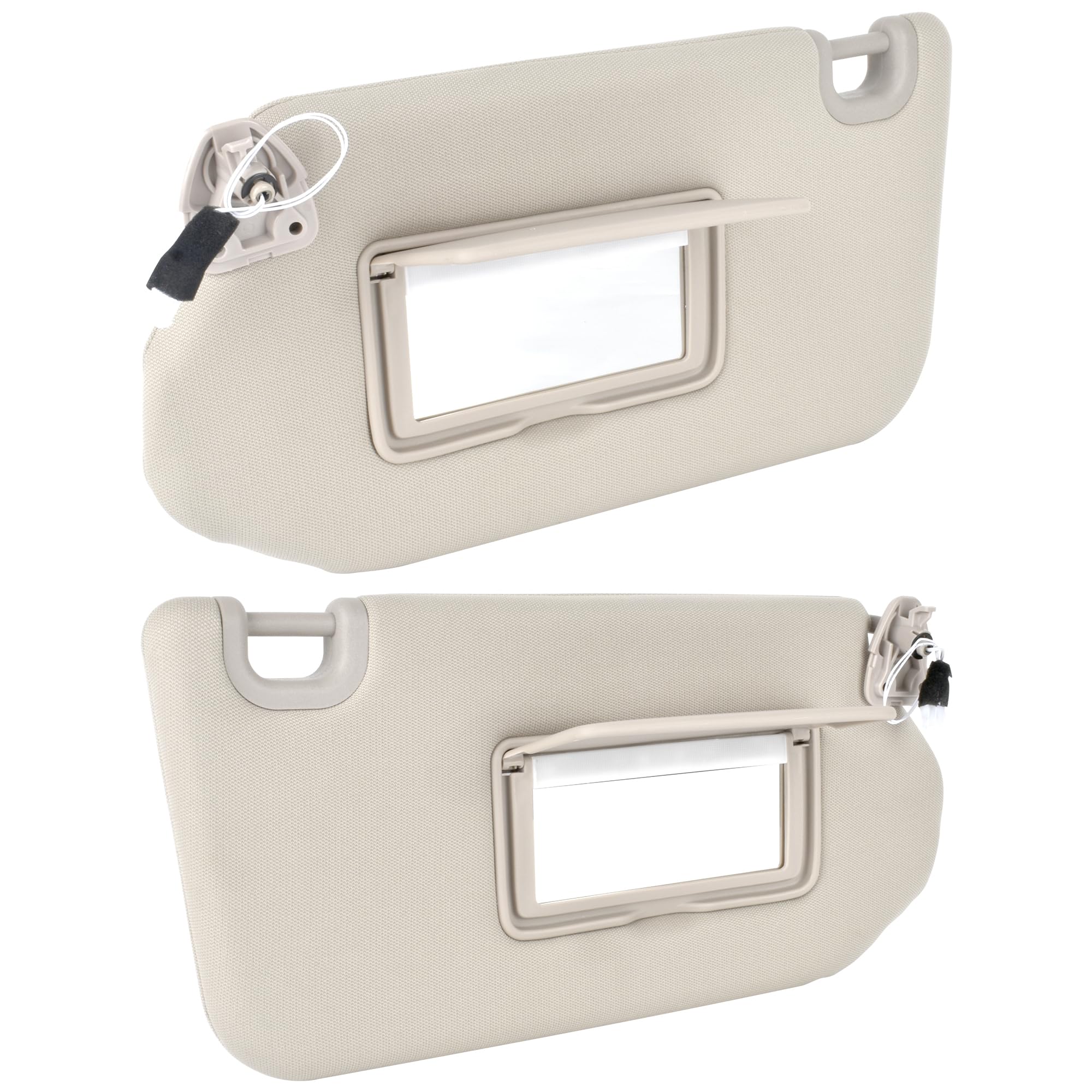 1 Pair Left Driver Side & Right Passenger Side Sun Visor Beige for Nissan Pathfinder 2013-2018, Infiniti QX60 2014-2017, JX35 2013 Sun Protection Visors Replaces#:96401-9PB0A 964009PB0A