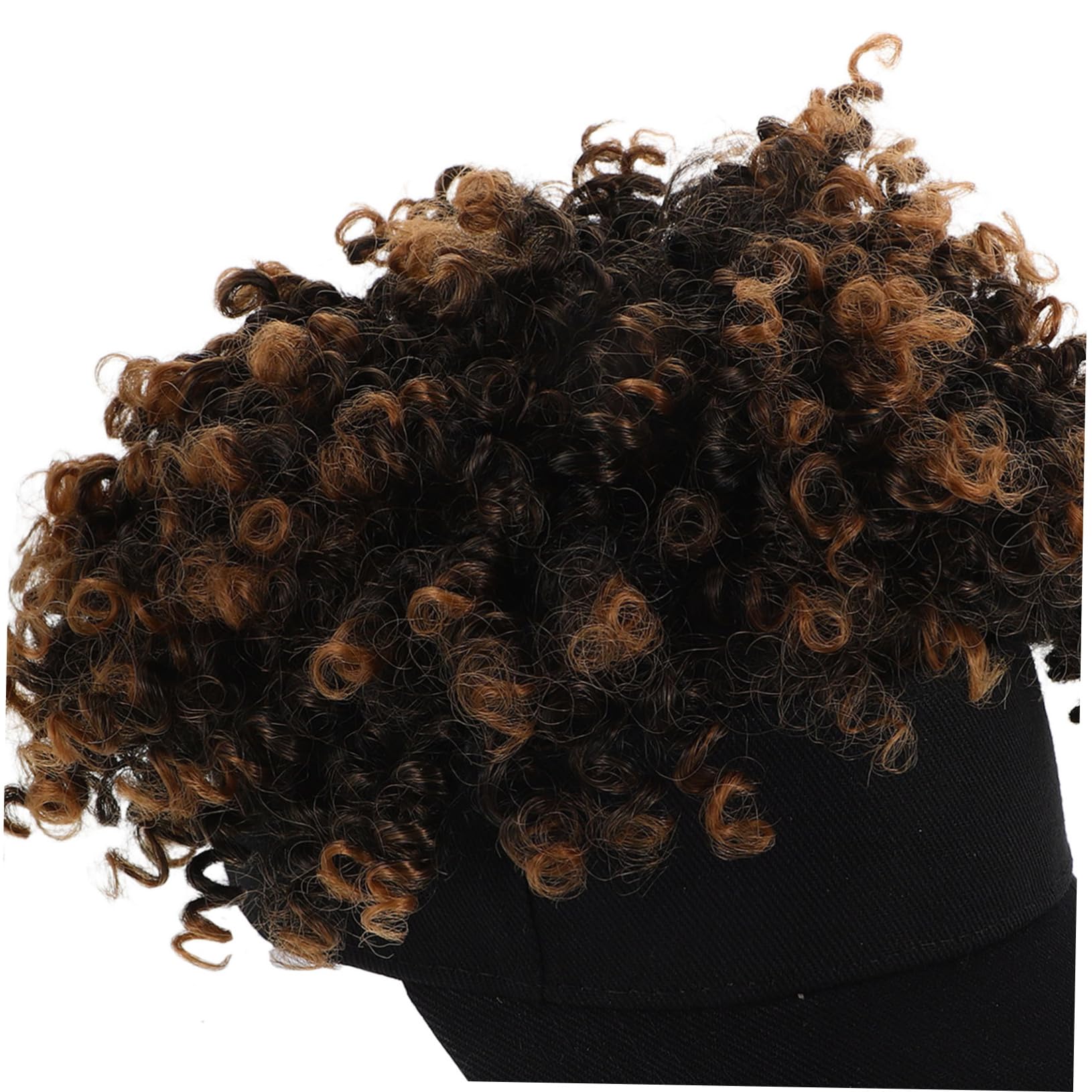 Afro Perücke mit Hut für Damen Realistische Locken Bequem und Pflegeleicht für Partys und Cosplay aus Hochwertigem Hitzebeständigem Material für Kopfgrößen Geeignet