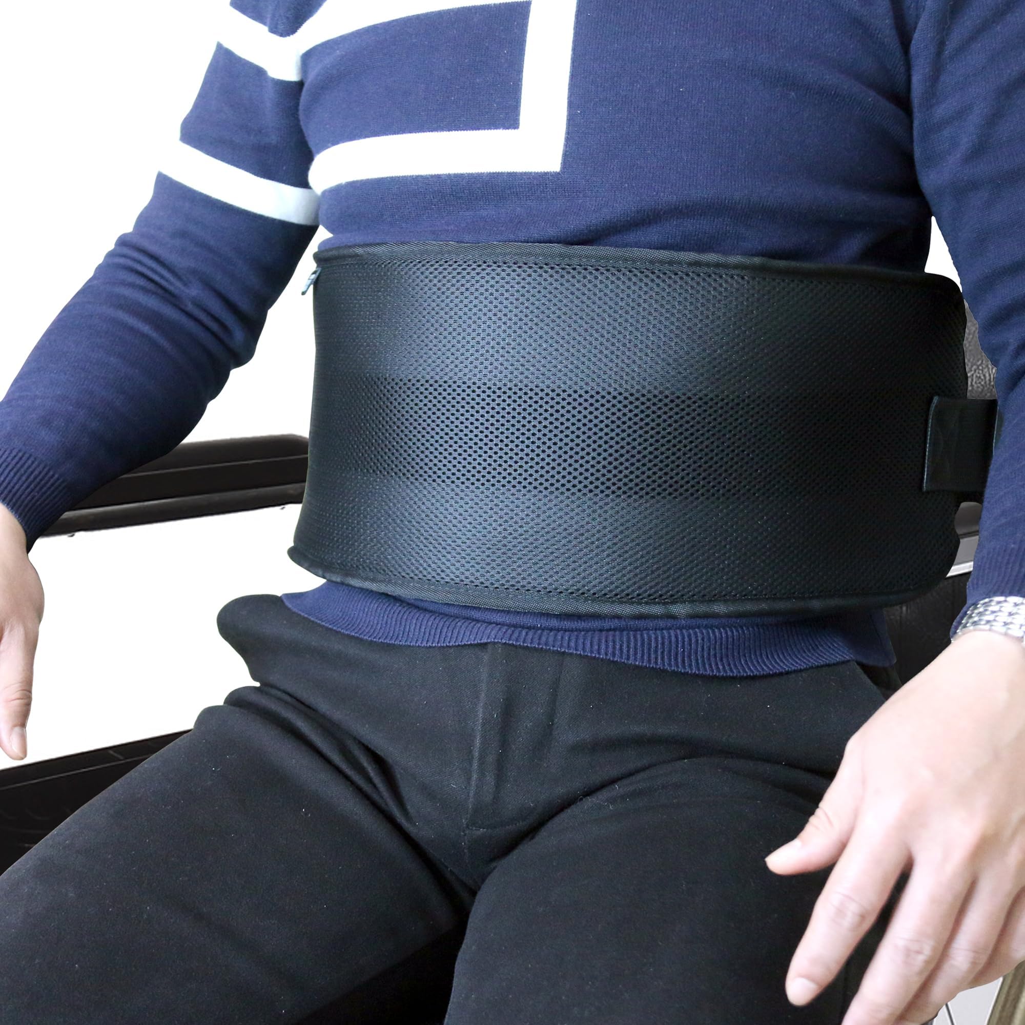 Wheelchair Seat Belt Medical Restraints Straps Patients Cares Safety Harness Chair Waist Lap Strap for Elderly, Cushion Harness Straps with Easy Release Buckle