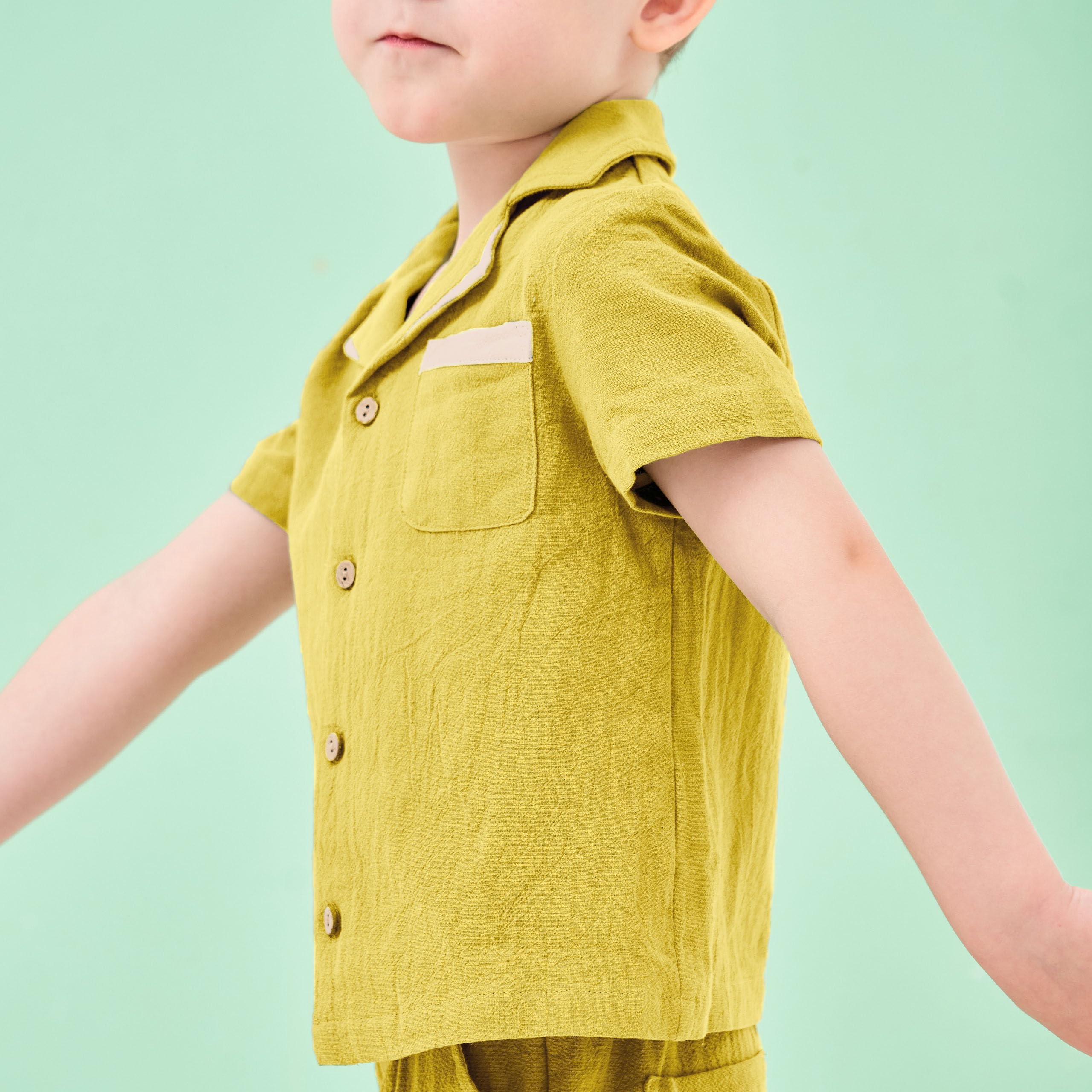Volunboy Bebé Niño Verano Conjunto, Lino Algodón Manga Corta T-Shirt + Pantalones Cortos Traje Casual Ropa 2 Piezas