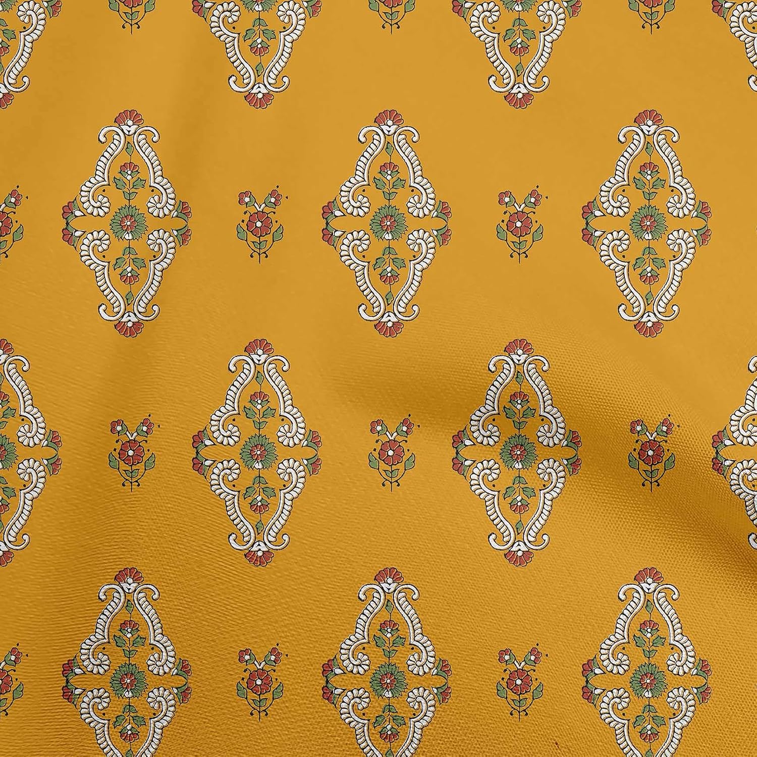 oneOone Cotton Flex Medium Blue Fabric Block DIY Clothing Quilting Fabric Print Fabric By Yard 40 Inch Wide