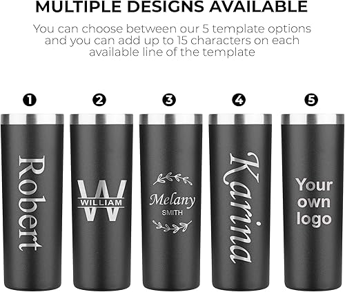 Miniatura 3 de Vaso aislado personalizado de 20 onzas con tapa, termo personalizado con recubrimiento de polvo de metal delgado para mujeres y hombres, regalo