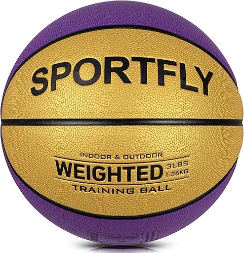 Basketball Weighted 1.3kg Auxiliary Heavy Ball 3lbs Size 7 for Indoor and Outdoor Training, Training Heavy Basketball for Improving Dribbling and