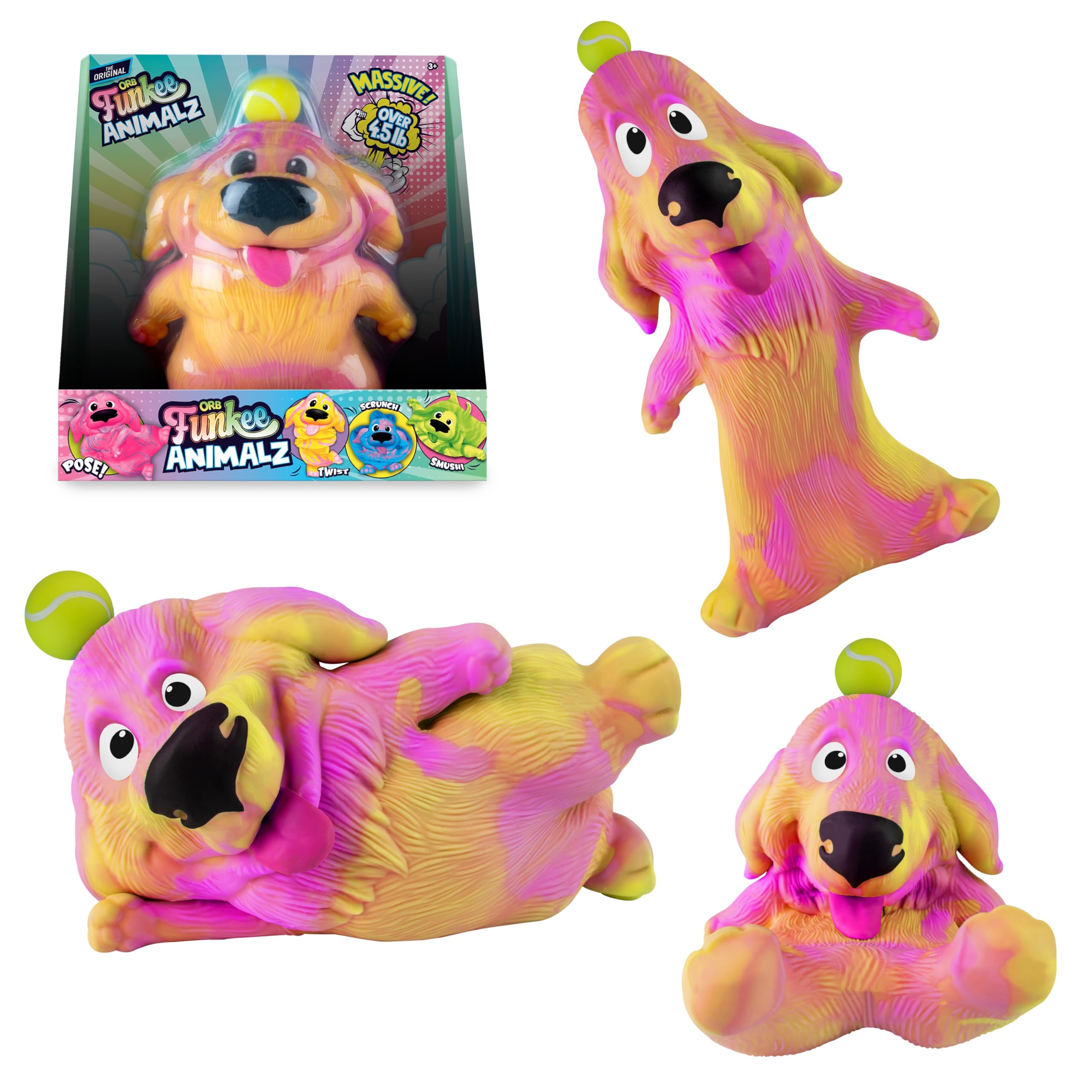 Amazon.com: ORB Funkee Animalz Dog JUMBO (Yellow/Purple) - BIG 4.5