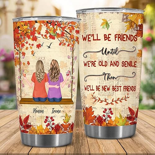 Miniatura 2 de WHIDOBE Vaso de café personalizado para hermana (2 hermanas), taza para hermana personalizada con avatares, nombres, citas, regalos para hermanas de