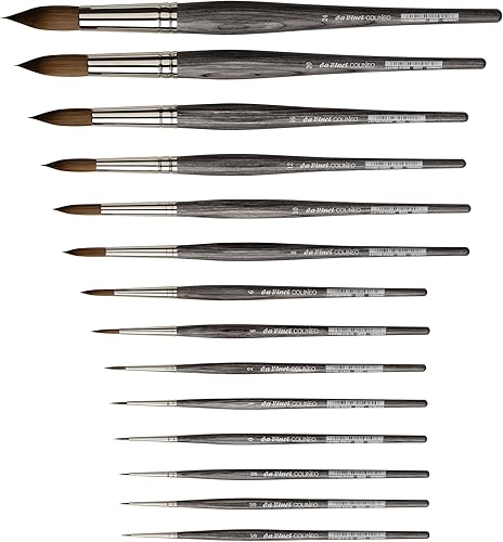 Miniatura 5 de da Vinci COLINEO Sintético Kolinsky Rojo Sable Redondo para Acuarela - Serie 5522 Rondas (1)