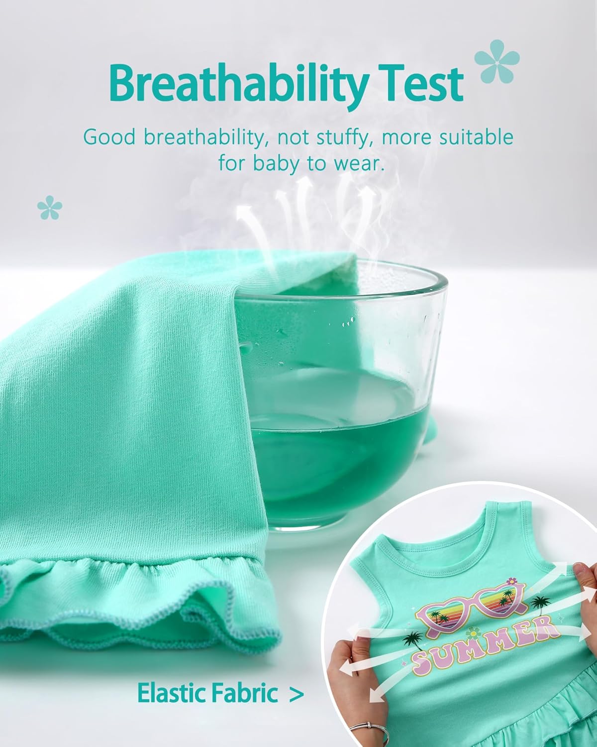 ZOEREA Toddler Girl Clothes, 2Pcs Baby Girl Summer Spring Outfits Sleeveless Tank Shirt Ruffle Top +Shorts Clothing Set 1-5T - Image 6