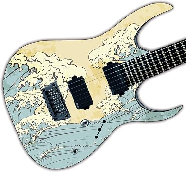 Guitar, Bass or Acoustic Sticker Wrap Laminated Vinyl Decal Sticker The Wave GS77