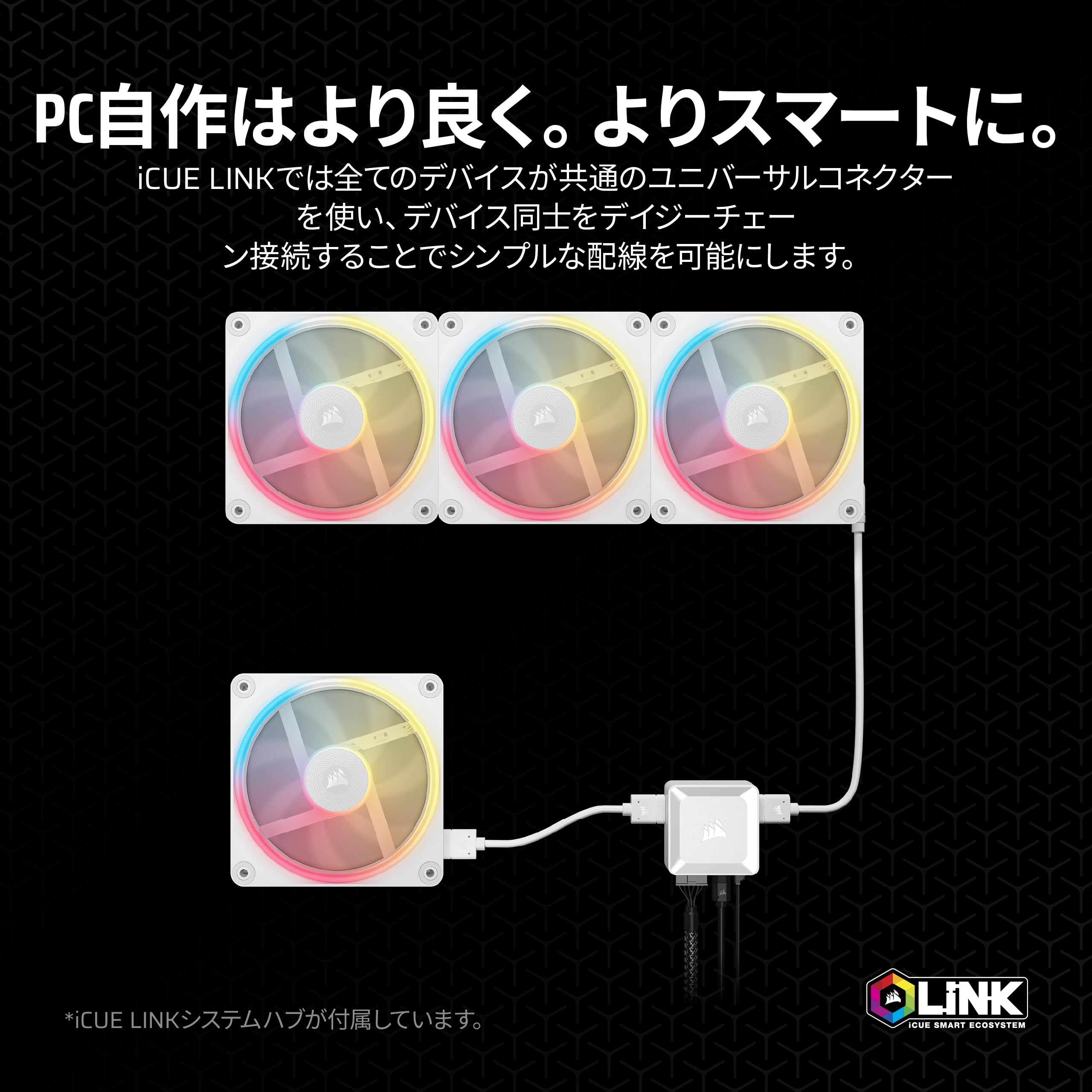 【新品と未使用】CORSAIR ICUE LINKシリーズのスターターキット色々 Amazon | CORSAIR iCUE LINK LX120-R RGB スターターキット 120mm PWM