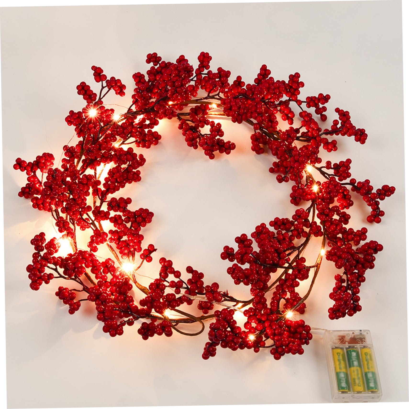 Guirlande de Noël cheminée et table de fête festive 71 pieds 20 LED