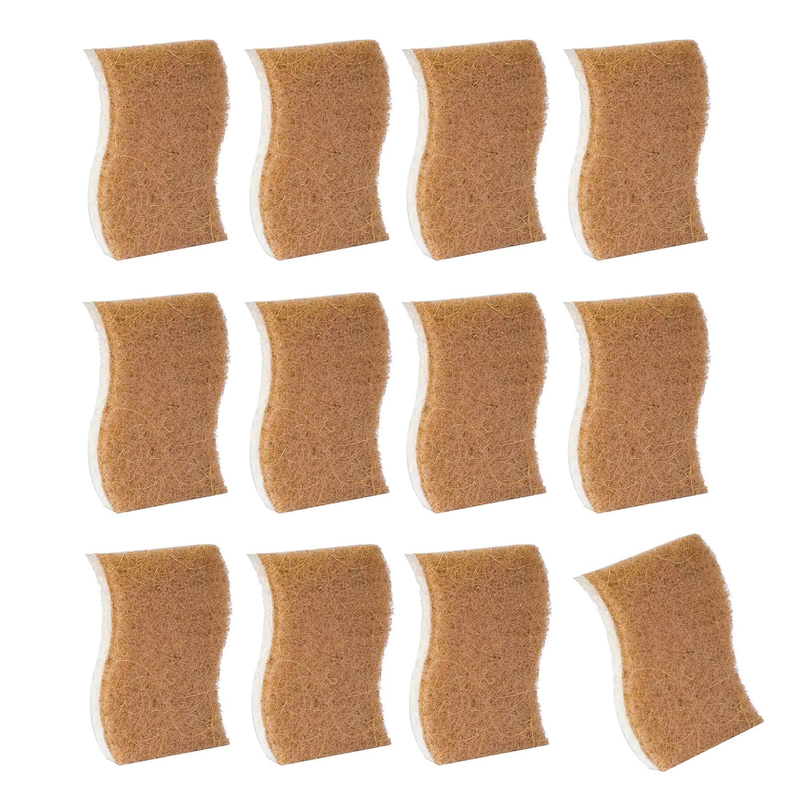 Tsophreniq 12PCS Kitchen Sponges Dishwashing Displaying S Shaped Designs for Everyday Use Cooking Sponge