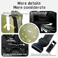 Vista 4 de Mochila impermeable de 55 litros, resistente a la suciedad, equipo esencial para kayak, senderismo, campamento, viajes en la playa con bolsa seca