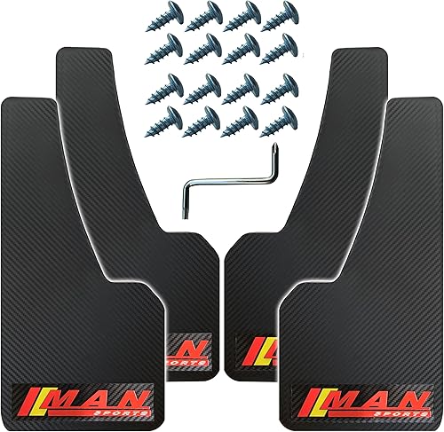 QUYDDC Tamaño estándar de fibra de carbono universal para coche, aletas de barro, para todo tipo de clima, cuerpo ancho, se adapta a SUV MPV (no se