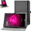 Bige for T-Mobile REVVL TAB 5G Rotating Case,360 Degree Rotary Stand with Cute Pattern Cover for T-Mobile REVVL TAB 5G 10.36 Inch Tablets,Black