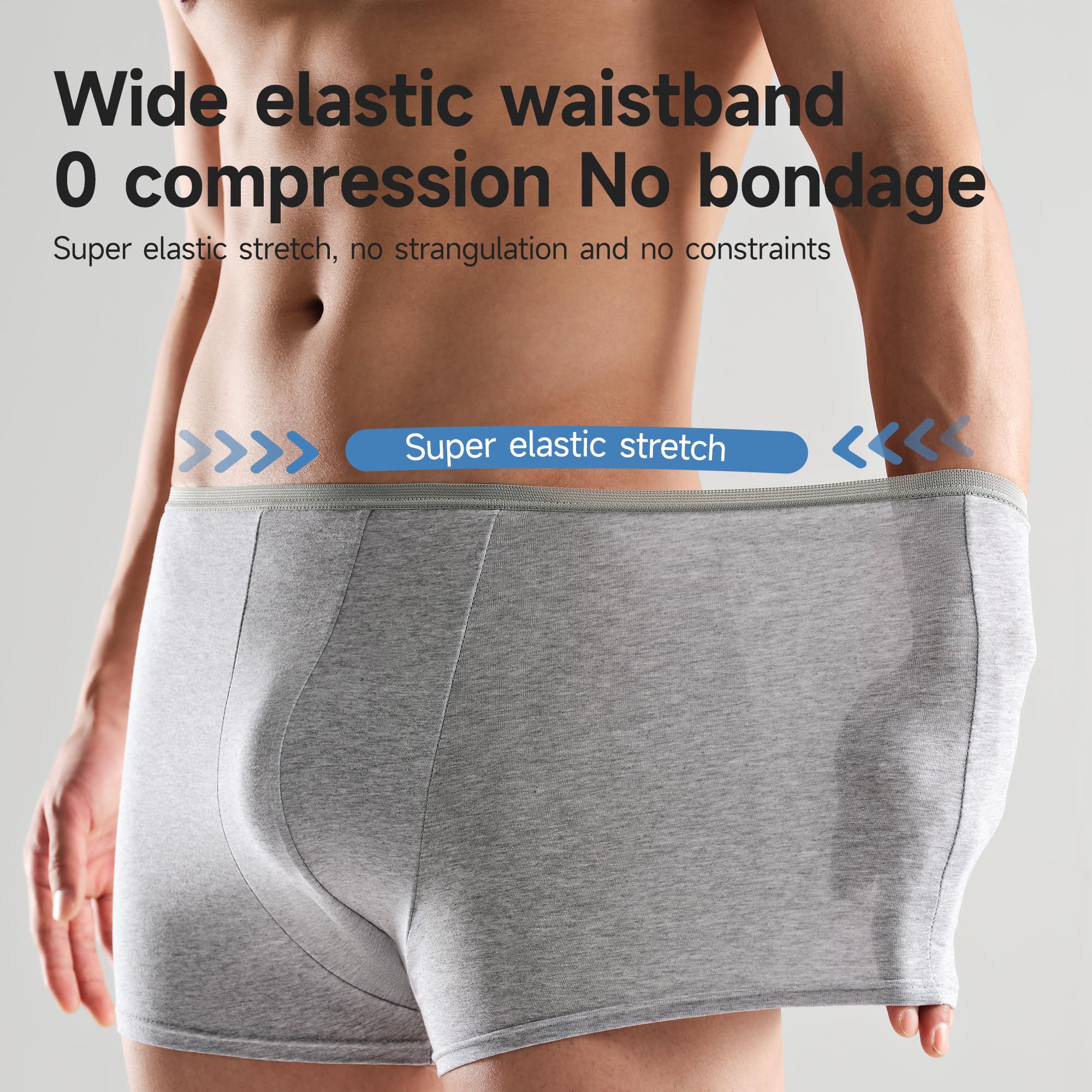 Men's Disposable 100% Cotton Underwear Boxers Briefs Portable Shorts for Travel Fitness Swimming Hotel Spa Hospital Stays
