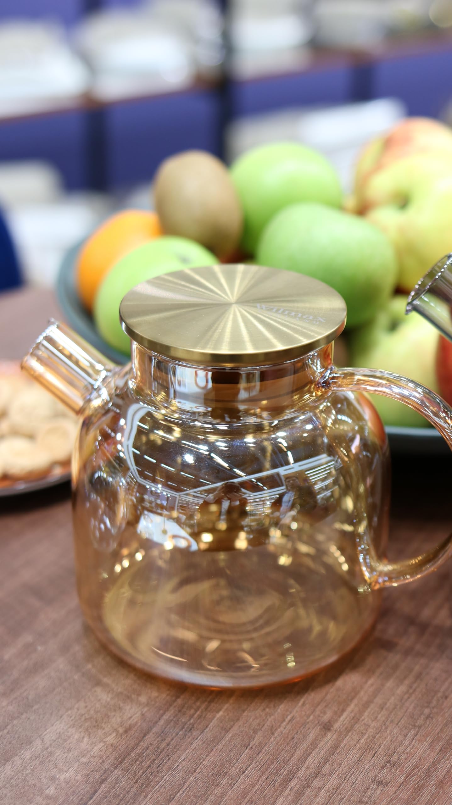Glazen theepot met bamboedeksel kopen
