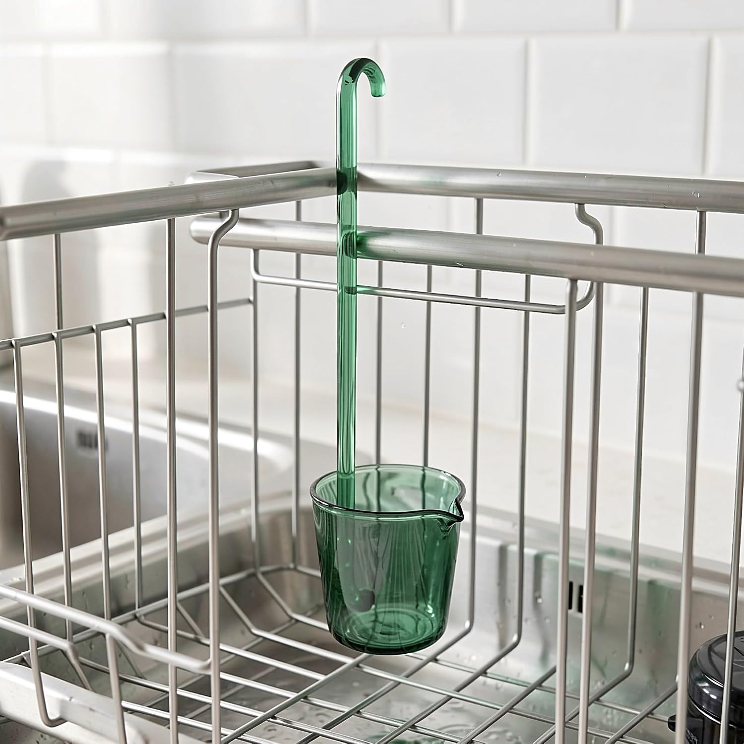 INOOMP Glass Punch Ladle, 130ml Long Handle Serving Spoon for Punch Bowl