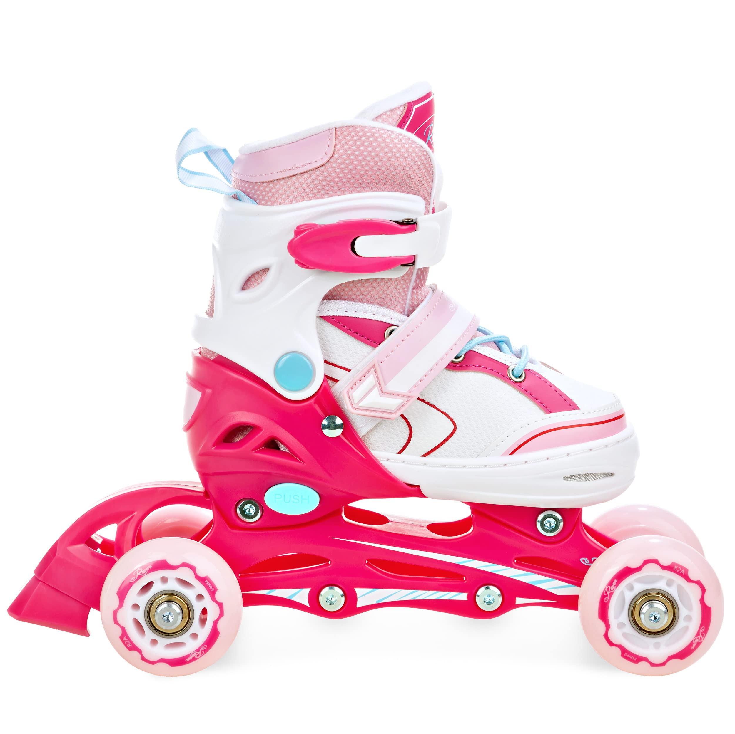 Pattini a rotelle per bambini 3 in 1 regolabili Raven con pattini quad