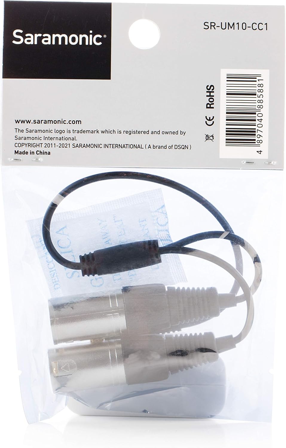 Saramonic SR-UM10-CC1 Microphone Cable Convertor for UwMic9, UwMic10 & UwMic15 Wireless Microphone Systems and Dual-XLR Input