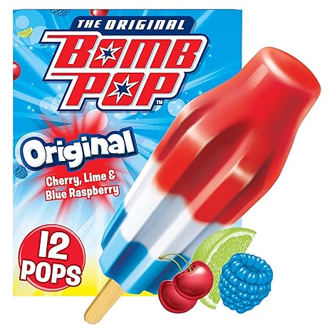 Bomb Pop Original Ice Pop, 12 Pack