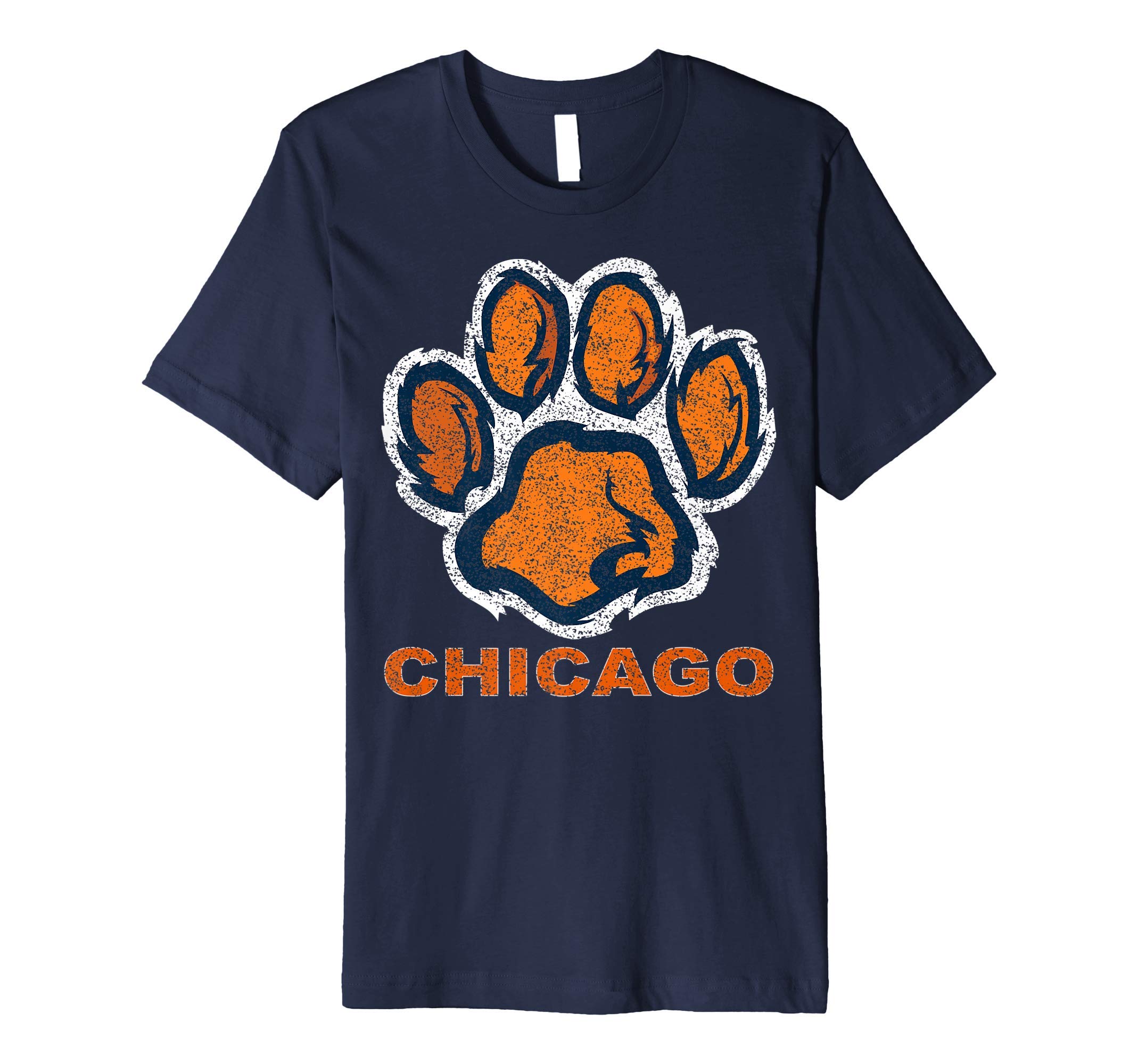 Funny Vintage Foot Paw Bear Orange Chicago Gifts Premium T-Shirt