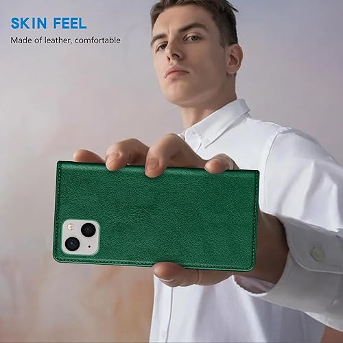 Miniatura 6 de ZZXX Funda tipo cartera para iPhone 13 con bloqueo RFID, soporte de ranura para tarjetas, funda protectora de cuero magnético fuerte para iPhone 13