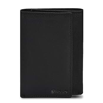 3/C FOLD WALLET BLACK ② Amazon.com: Leather Trifold Wallet