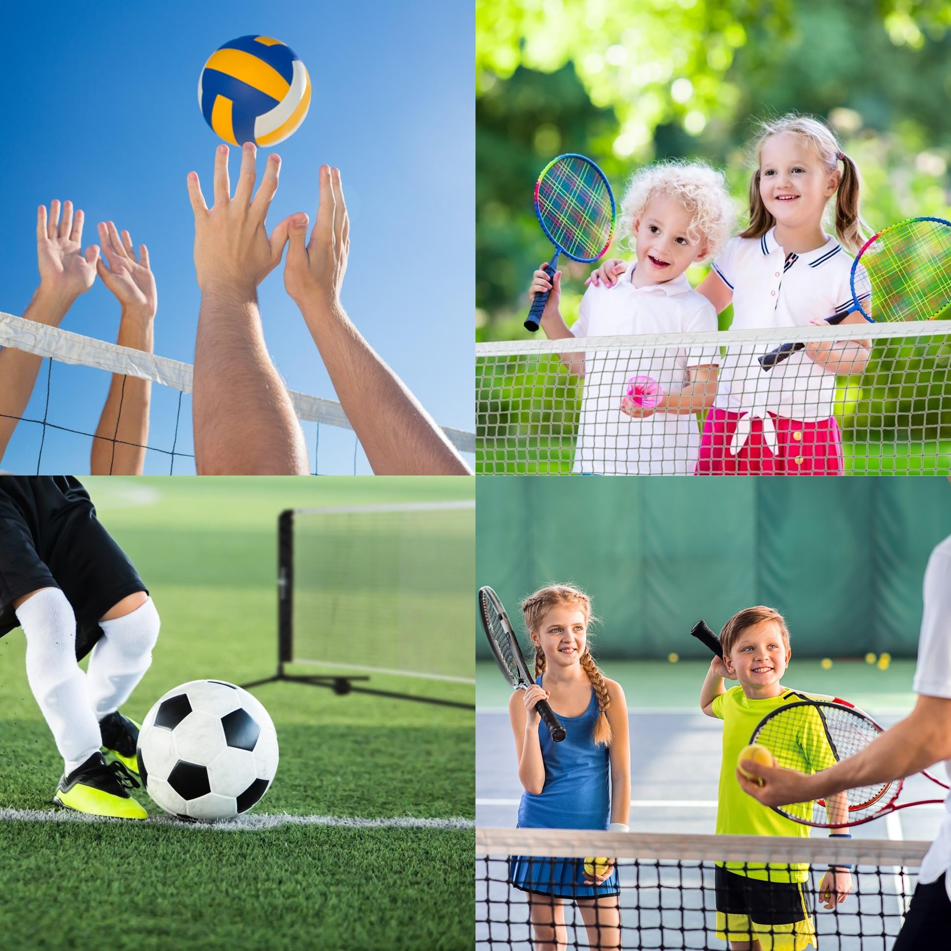 HOOPOMANIA Badminton Netz [3m oder 5m] höhenverstellbares Volleyballnetz für Outdoor