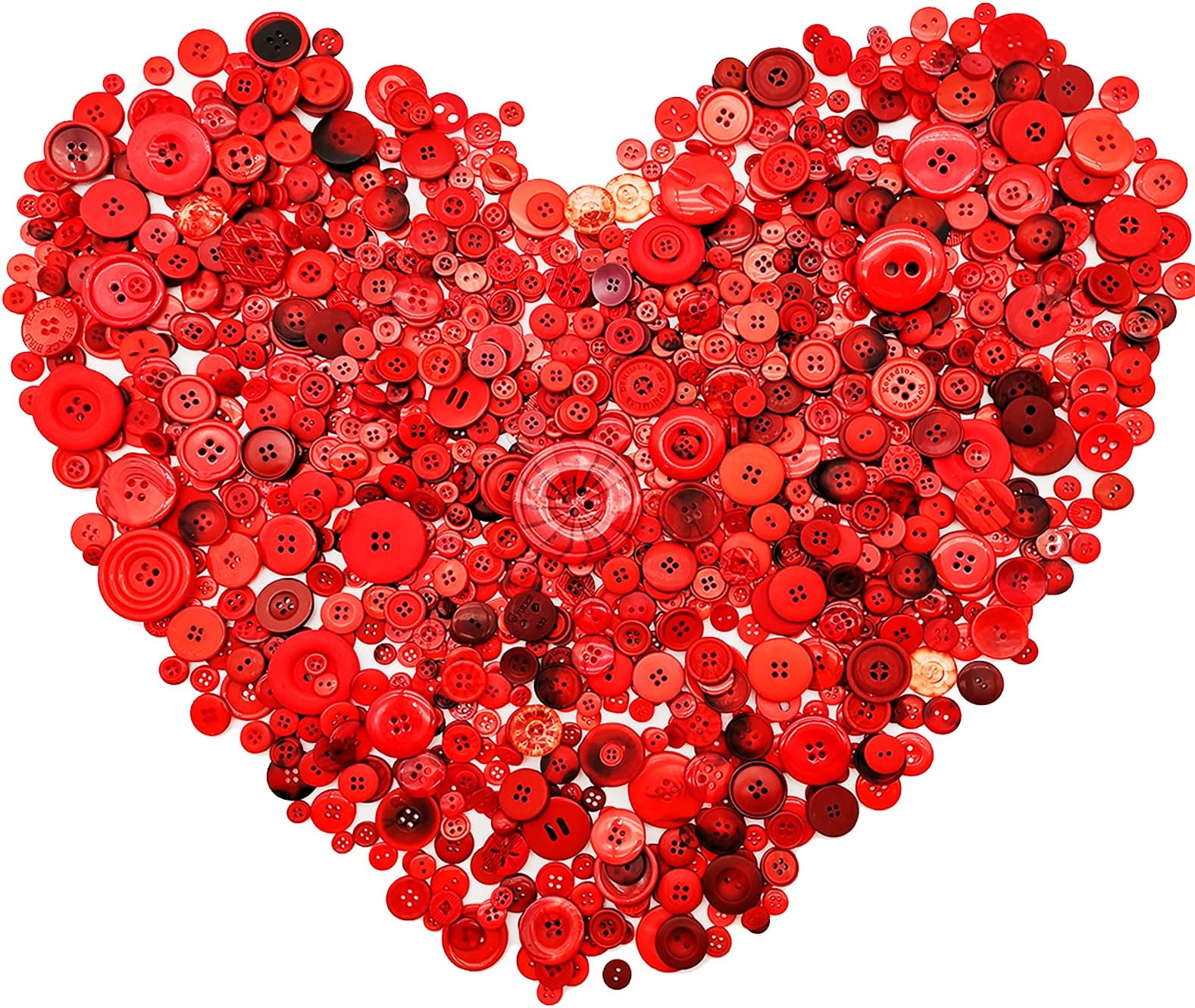 600-700Pcs Red Buttons for Crafts Bulk Assoted Size Red Craft Button for Crafting Art Christmas DIY Sewing