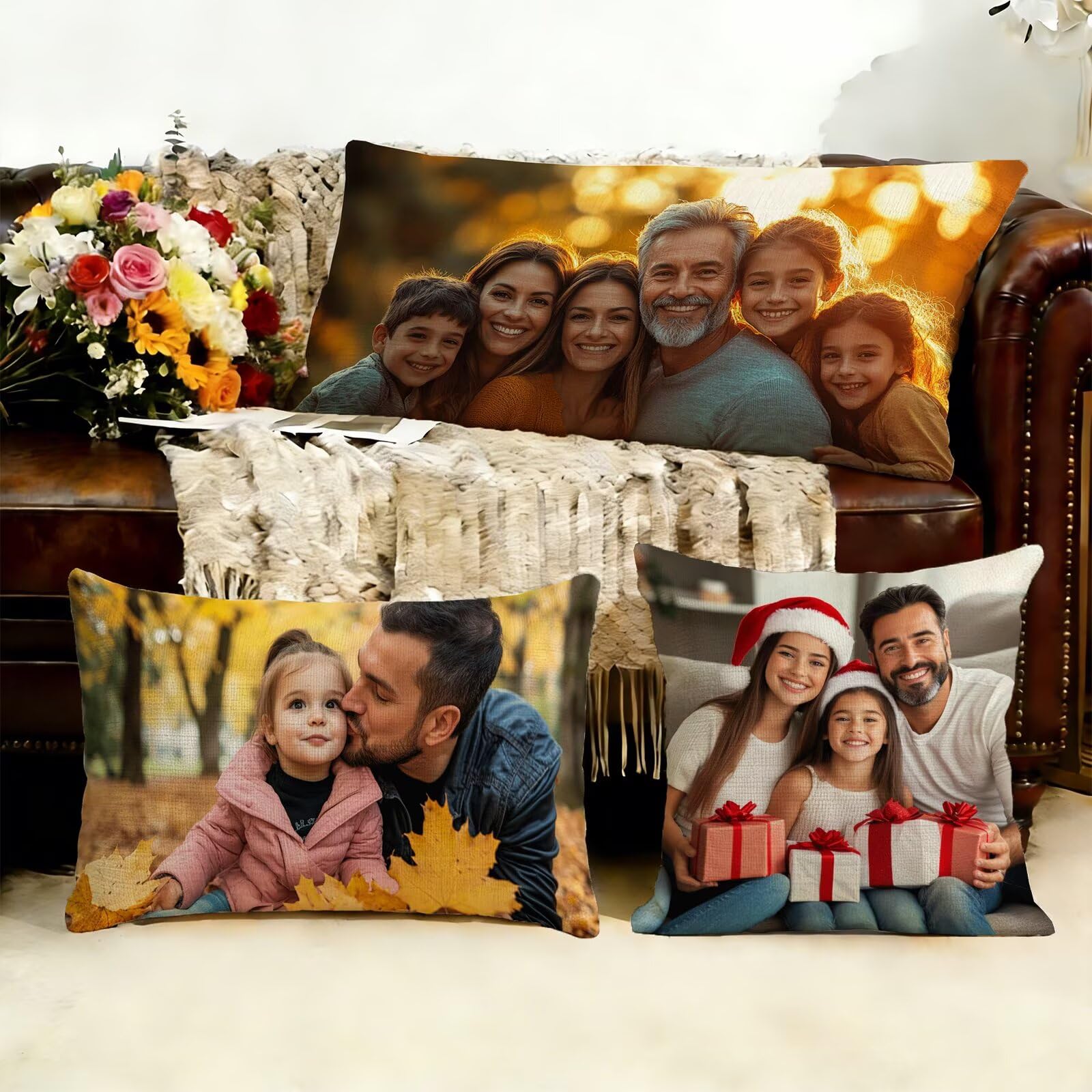 Cojin Personalizado Foto a Doble Cara 60x180cm - Cojines Exterior,Funda de Almohada Impermeable - Regalo Original para San Valentín y Aniversario Parejas para Cama Sofa Terraza Salon Jardin J1-219