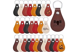 Laser Engraving Key Fob Kit: Unleash Your Creativity with 30 Multi-Colored PU Leather Blanks