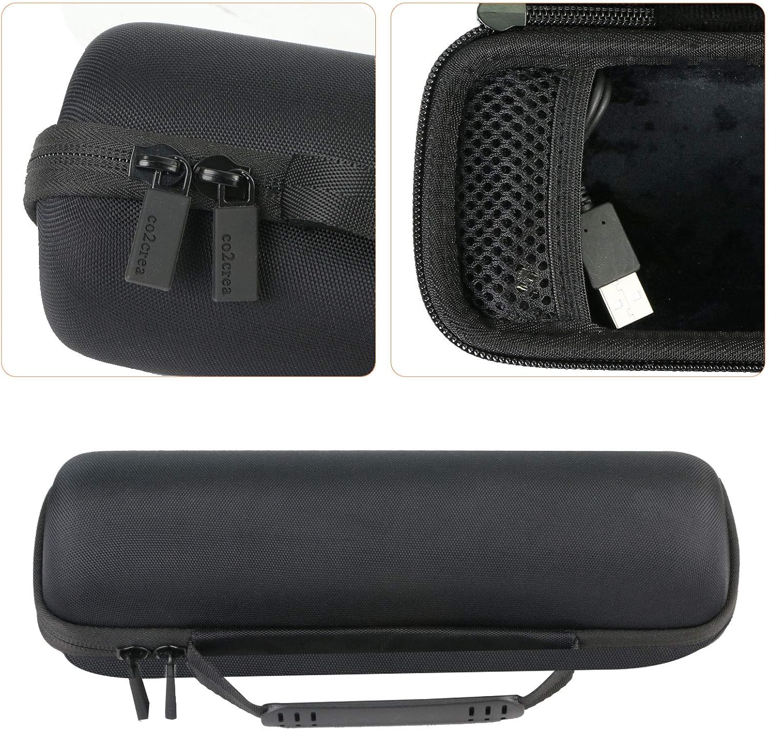 co2CREA Hard Carrying Travel Case Replacement for Sony SRS-XB23 Extra BASS Wireless Portable Speaker (Black Case) - Image 4