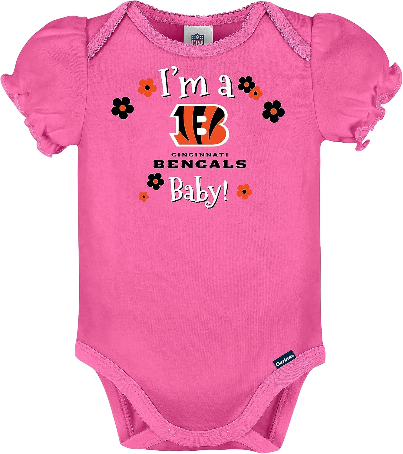 Gerber NFL baby-girls Nfl Team 3 Pack Short Sleeve Onesie Bodysuit - Image 3