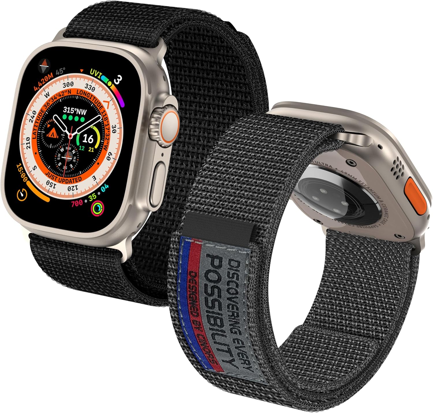 Ankle Band Compatible with Apple Watch 11 10 46mm Ultra 49mm iWatch Series 9 8 7 45mm 2XL to 5XL Extra Large Nylon Soft Breathable Strap for Series 6 5 4 3 2 1 44 42mm Men Women Long Arm Bands