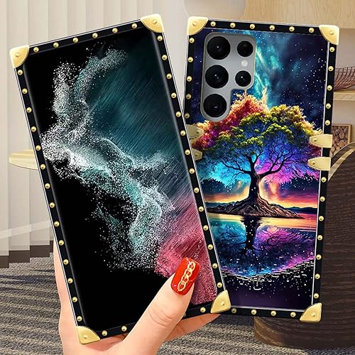 Miniatura 5 de DAIZAG Funda compatible con Samsung Galaxy S22 Ultra Life Tree Energy Phone Case Golden Soft a prueba de golpes funda protectora para regalo