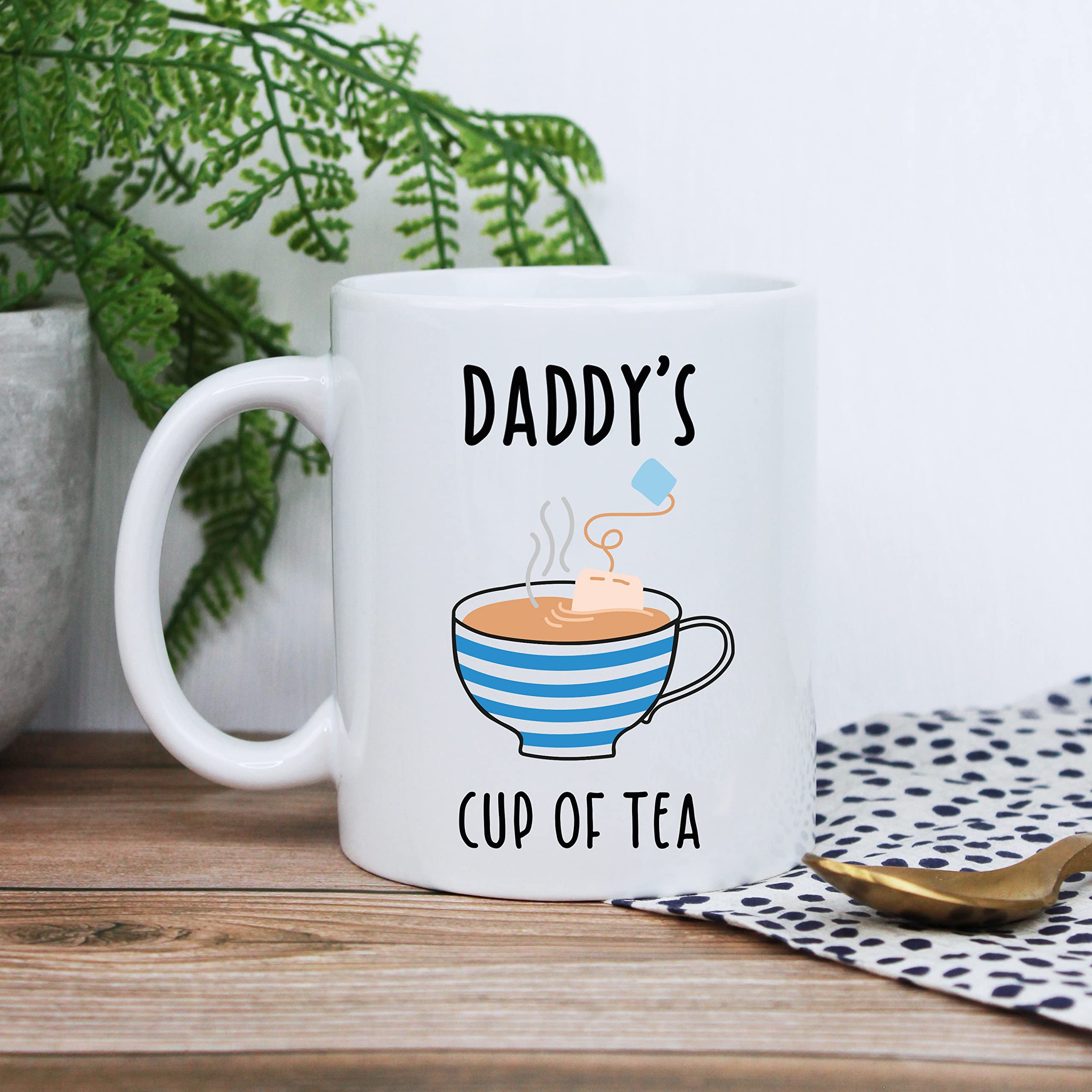 eBuyGB Daddy's Cup of Tea Mug, 350ml Printed Coffee Mug, Father's Day, Birthday Gifts for Daddy