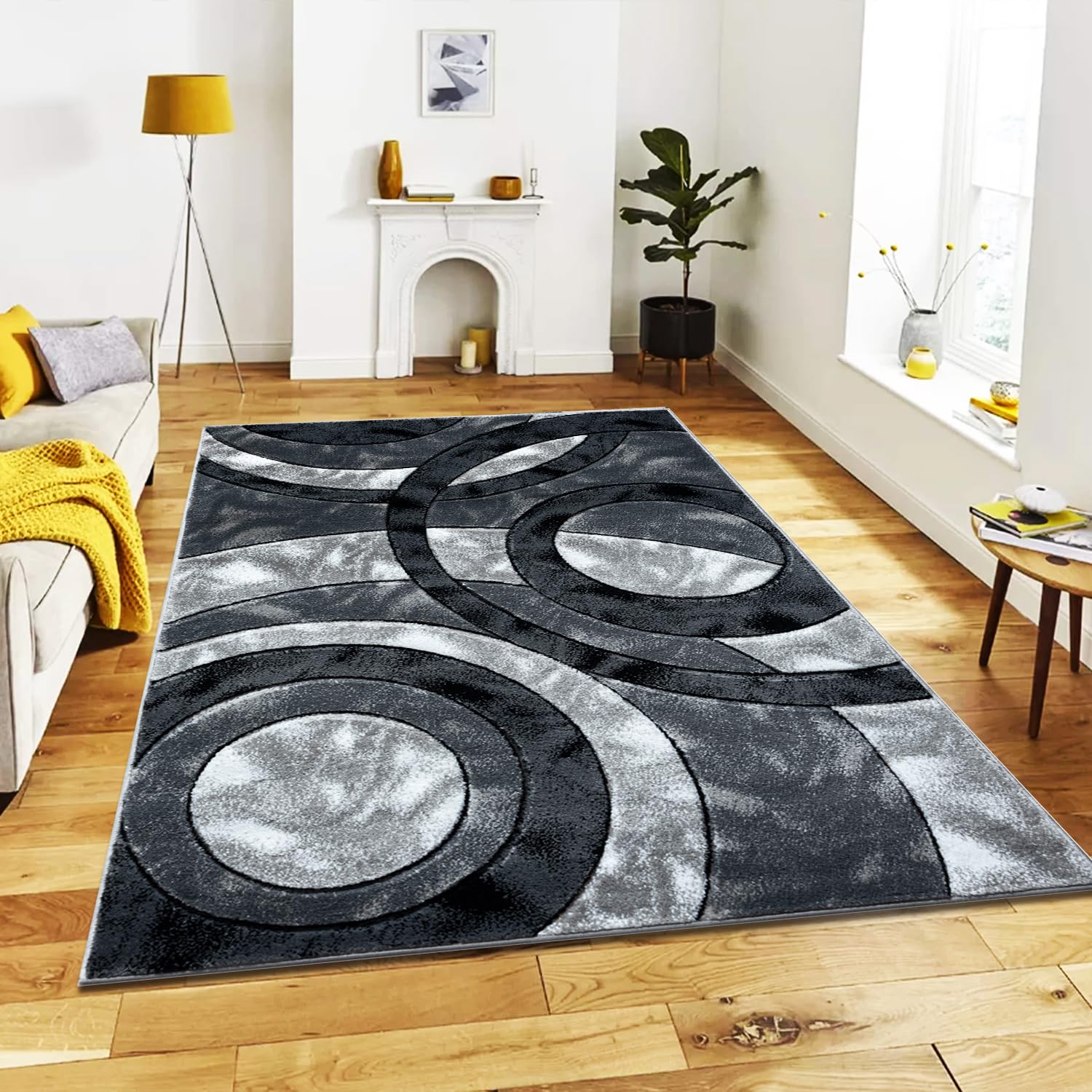 B&B Modern Living Room Rugs 120 x 170 Super Soft High Dense Pile
