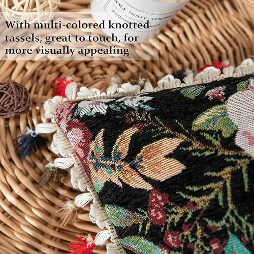 Miniatura 6 de VOGOL Fundas de cojín decorativas de lino y algodón para sofá, decoración del hogar, cuadradas, estilo étnico africano, para dormitorio, juego de 4,