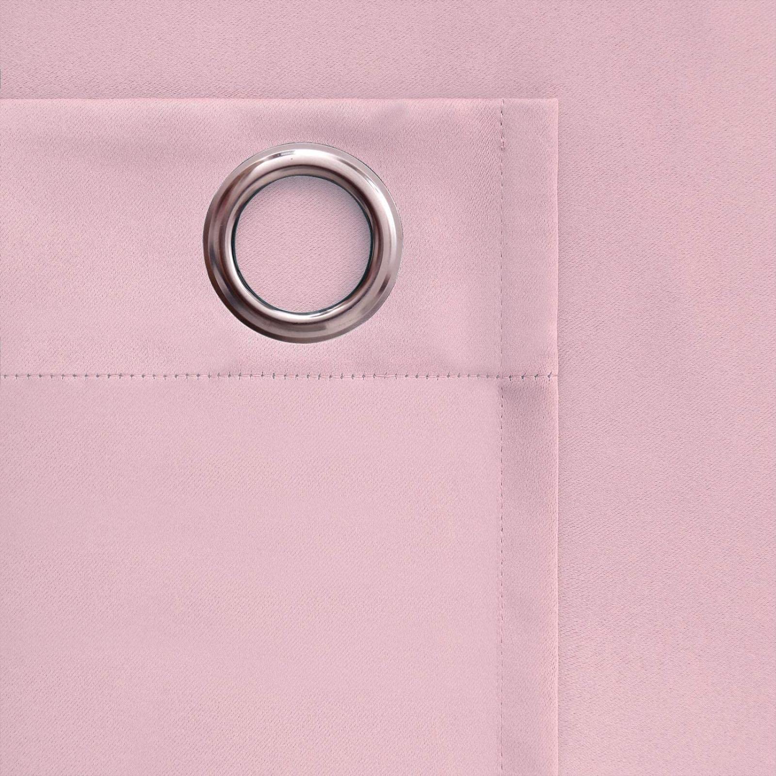 Pink Solid Blackout Curtains 2 panele – termoizolacyjne zasłony zaciemniające do salonu, sypialni, pokoju dziecięcego 70 (szer.) x (wys.) 145 cm x 2 szt