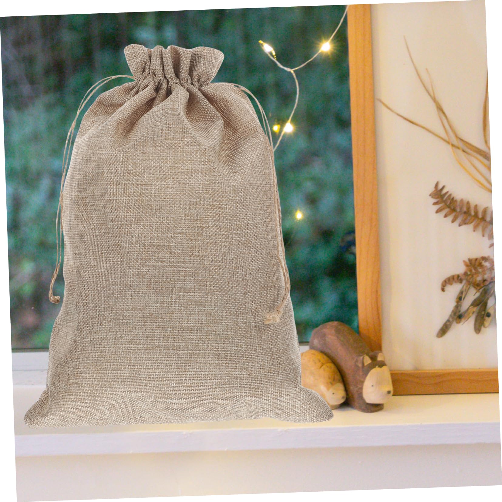 WEKAMOS Sacchetti Regalo in Juta 10pezzi Coulisse, Borse Portata Leggere per Feste, Compleanni, Matrimoni, Regali Eleganti