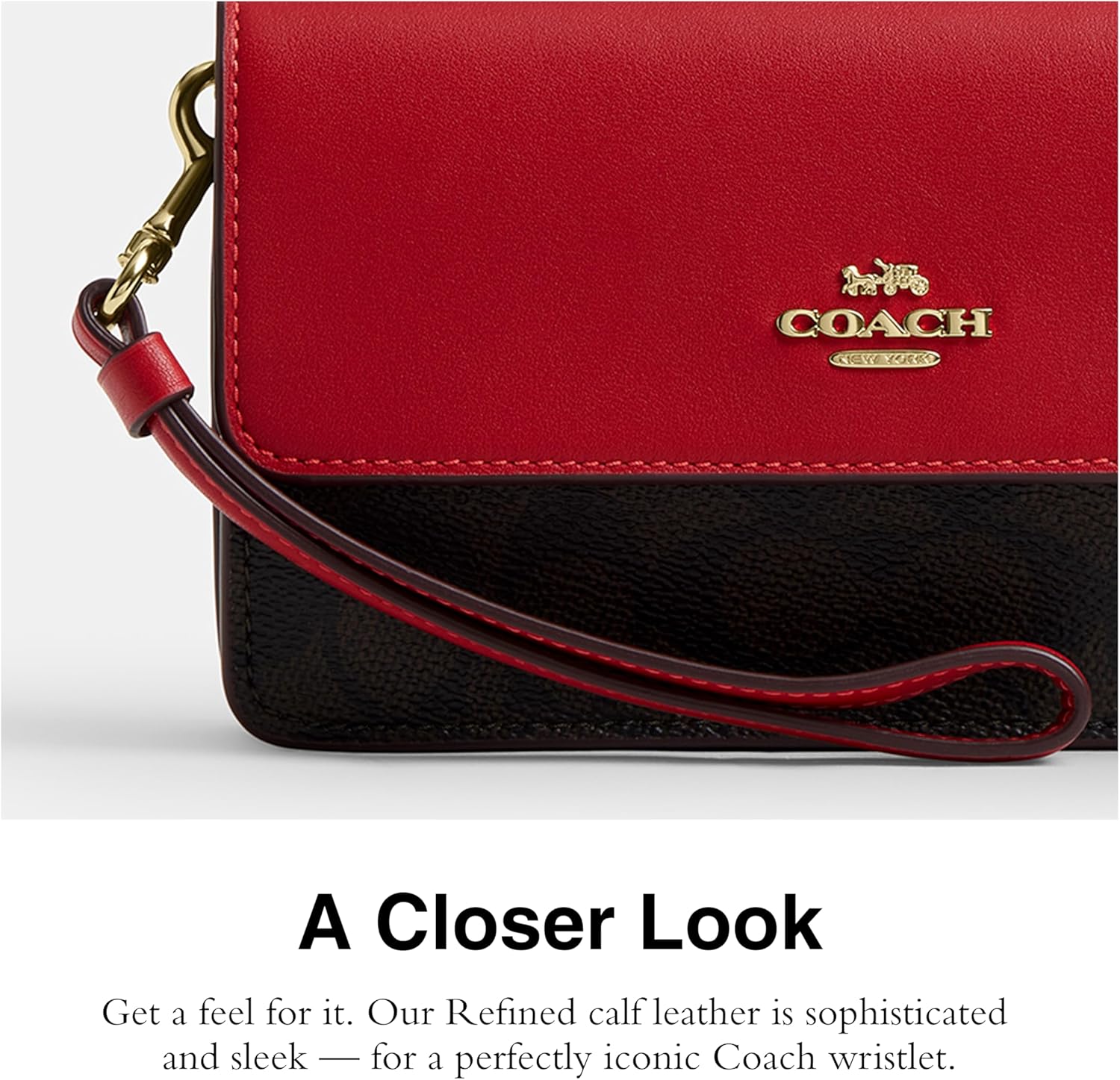 COACH womens Foldover Wristlet - Image 4