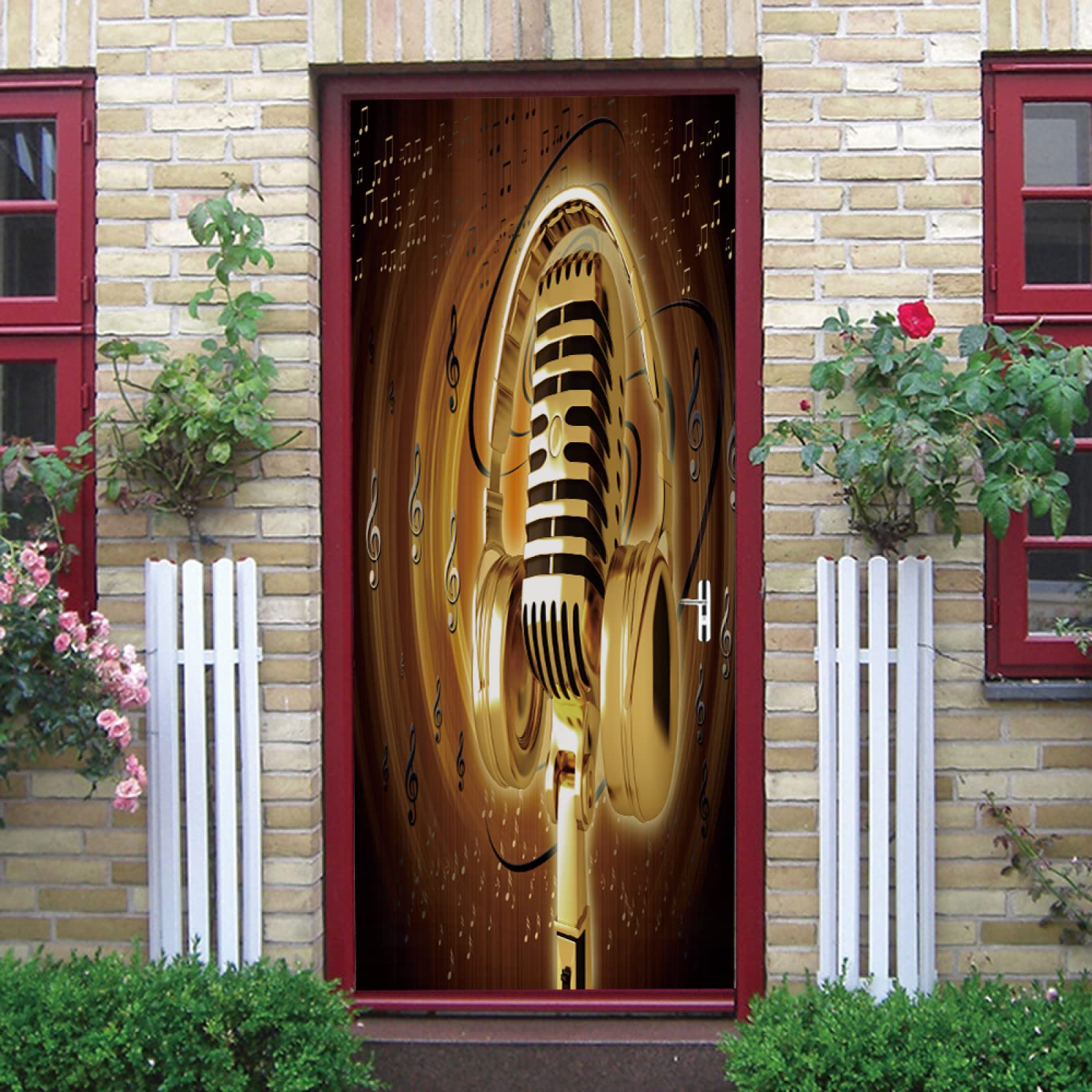 Autocollant Porte 3D 90x200cm Amovible - Décoration Murale PVC - Stickers Maison Chambre Salon