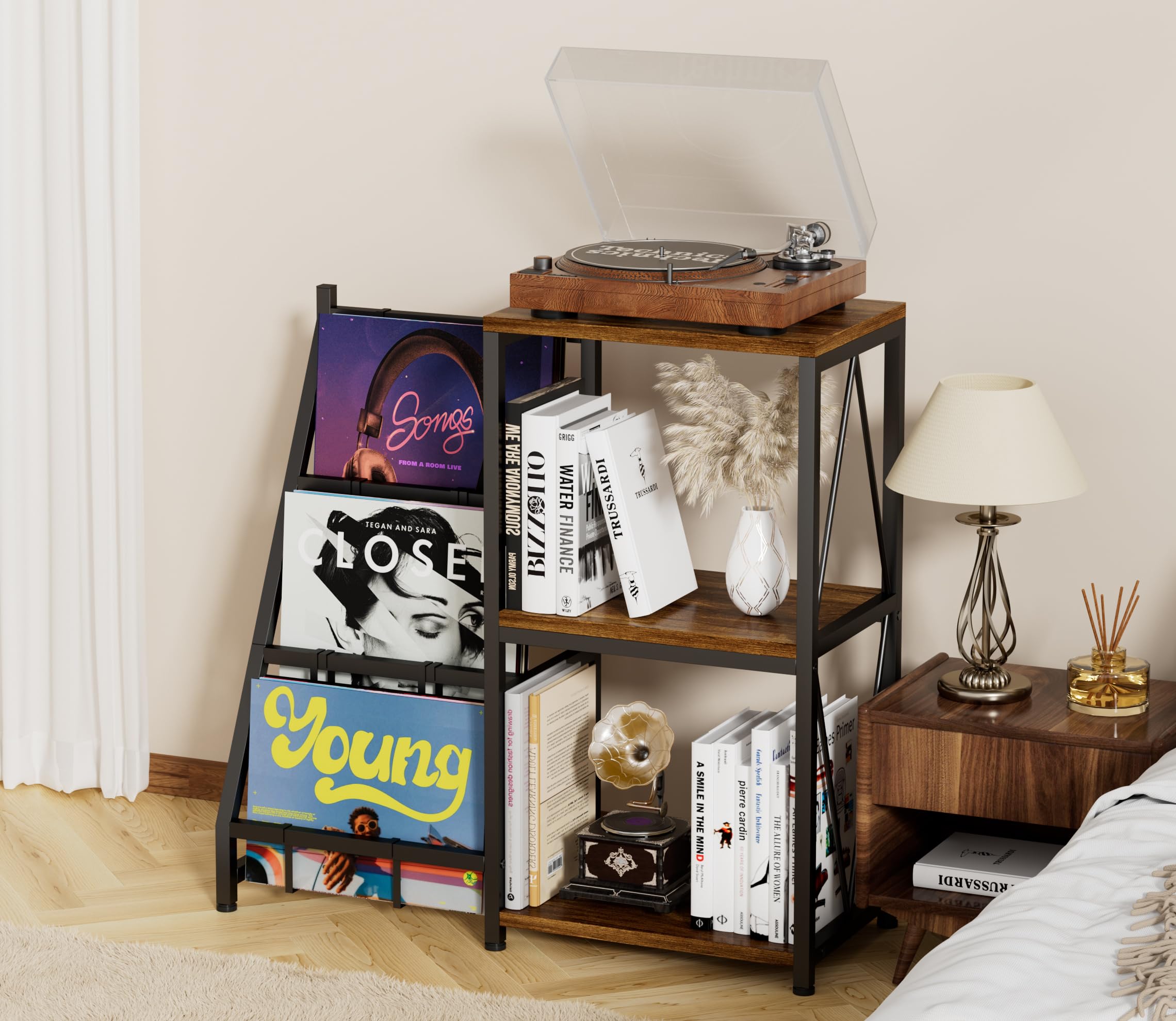 MAWEW Support Pour Tourne-disque, Support Pour Tourne-disque, Table De