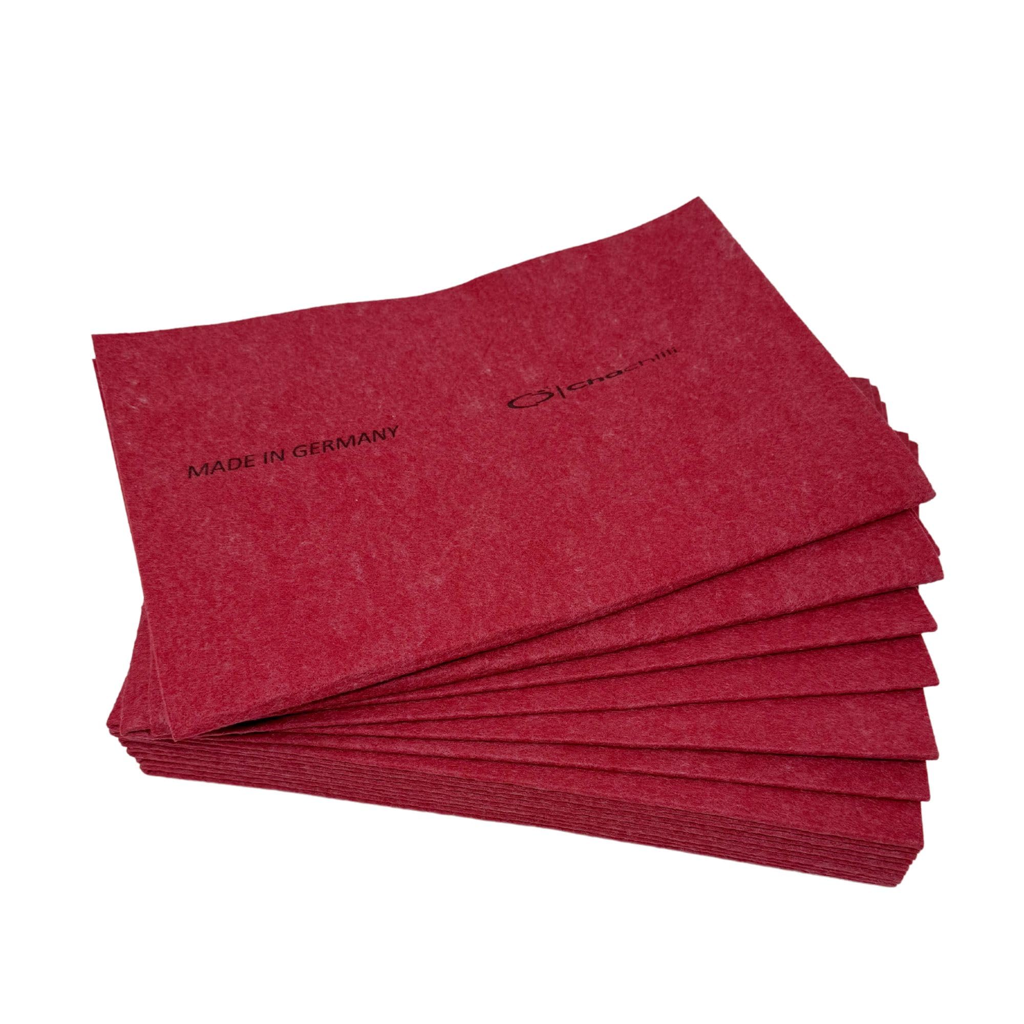 View 1 of 10 Pack Extra Large Original German Shammy Cloths Chamois Towels Super Absorbent for Pets, Parenting Tool Cleaning for Home and Commercial Use Wholesale Bulk (Red)